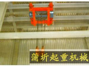 當起重載荷大，而廠房結(jié)構(gòu)及空間有限，單雙梁起重機不能滿足起吊要求時，采用雙軌架空小車起重機。